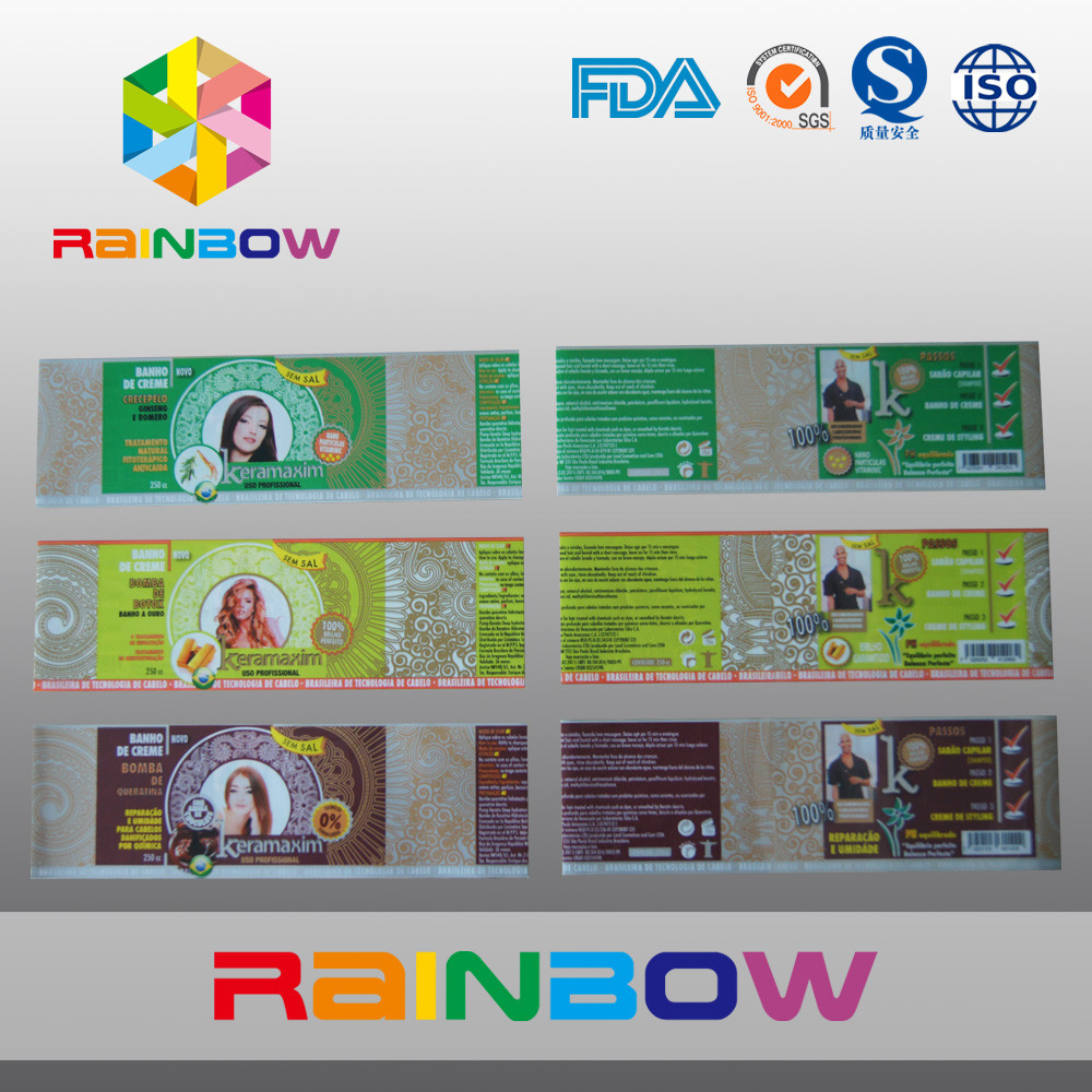 목록에서 포장하는 음료 병을 위한 PVC 열수축 슬리브 상표