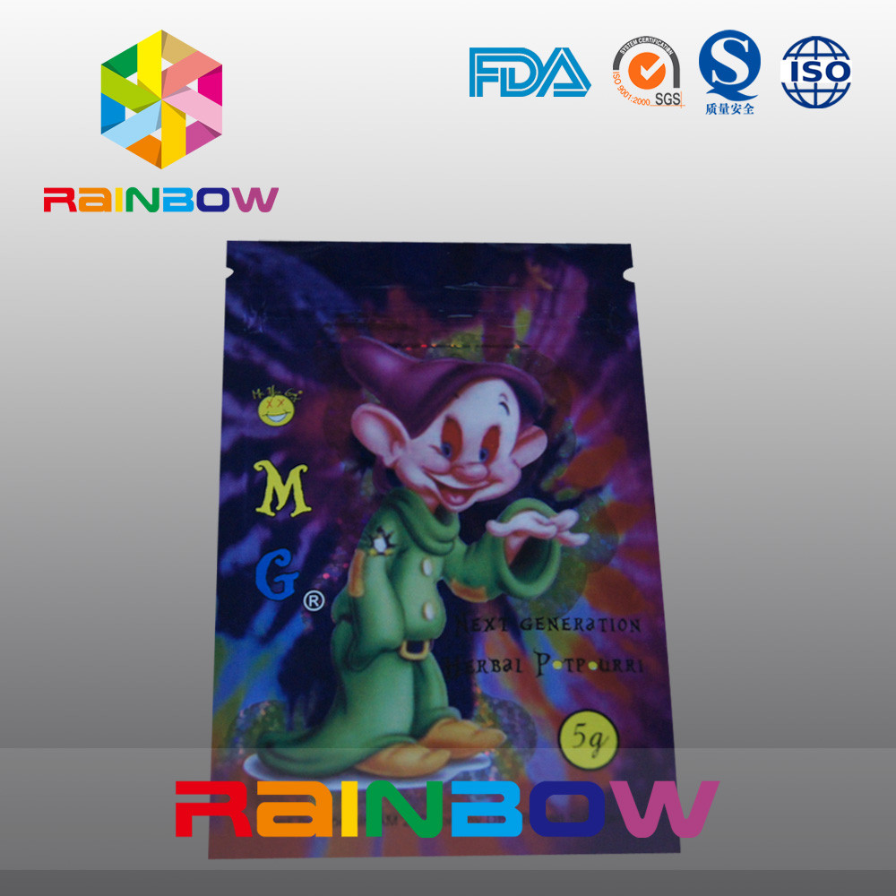 5g OMG 3 지퍼를 가진 옆 물개 초본 향 포장 부대