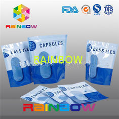 캡슐을 위한 Vertival 알루미늄 호일 주머니 명확한 창을 위로 서 있으십시오