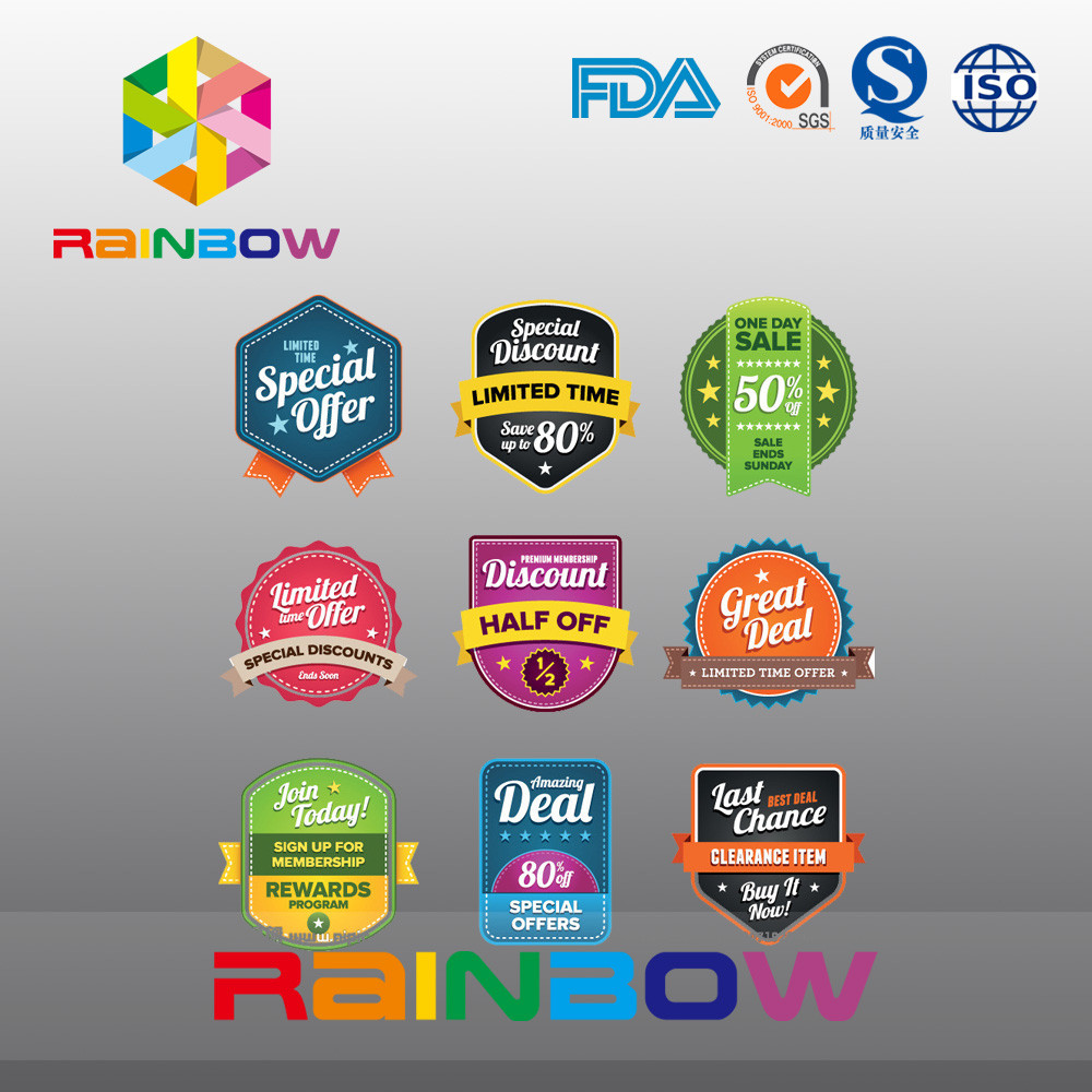 서류상 자석 스티커 종이 상표, 건강식을 위한 불규칙한 실크 스크린 포도주 상표