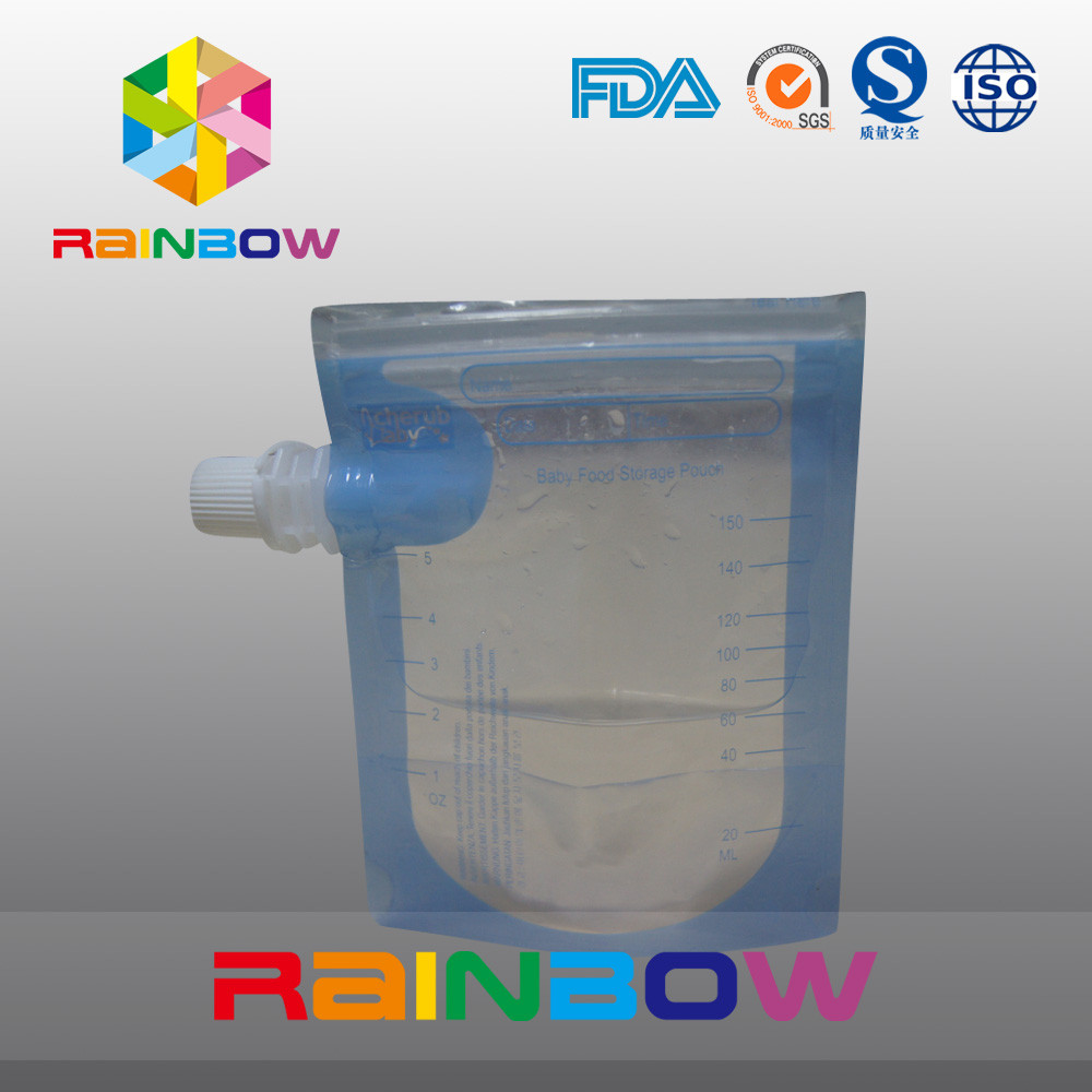 Transprent는 주머니 물/음료, 지퍼를 가진 Doypack를 위한 삼각천 편듭니다