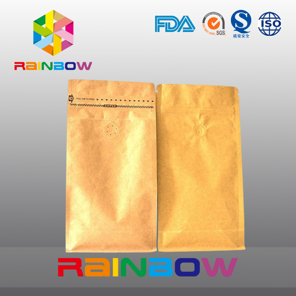 밑바닥 삼각천은 벨브로 포장하는 커피를 위한 지플락 부대를 위로 서 있습니다