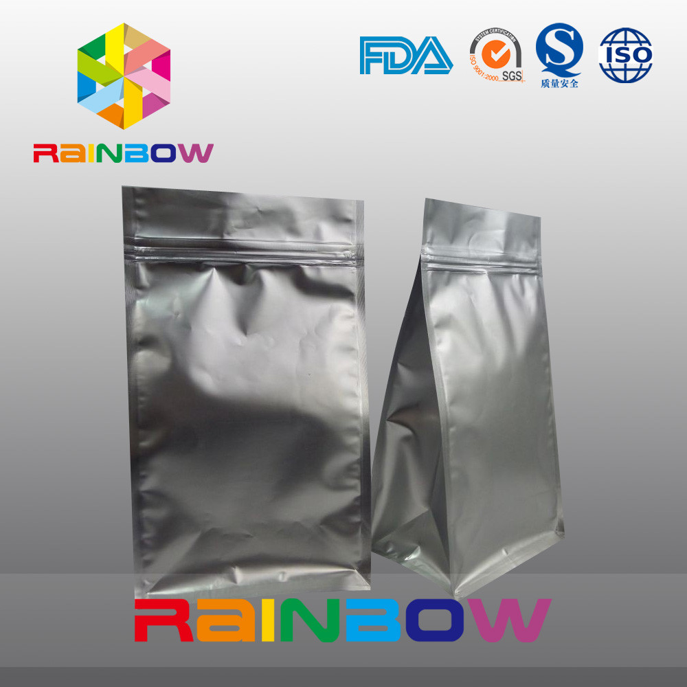 매트 검정 8 옆 물개 커피 포장 밑바닥 삼각천은 ziplock를 자루에 넣습니다