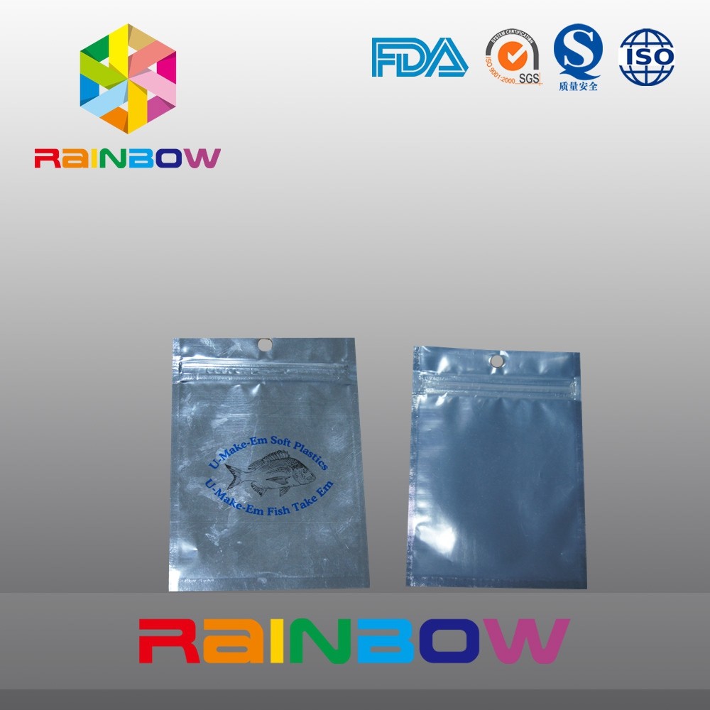 지퍼, 낚시밥 부대를 가진 정면 투명한 뒤 포일 애완 동물 먹이 주머니