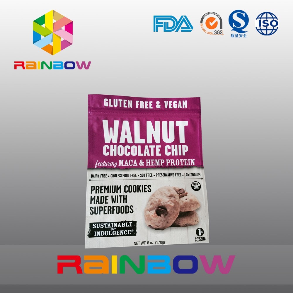 광택이 없는 연약한 지상 플라스틱 주머니 포장 과자 Doypack Ziplock 부대