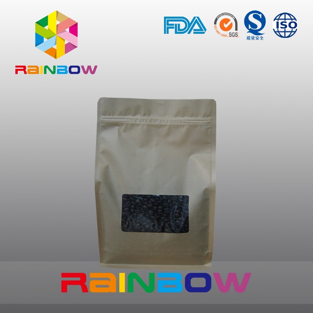 Kraft 종이 8 옆 물개 커피 주머니는, 밑바닥 삼각천 불에 구워진 커피 콩 포장을 자루에 넣습니다