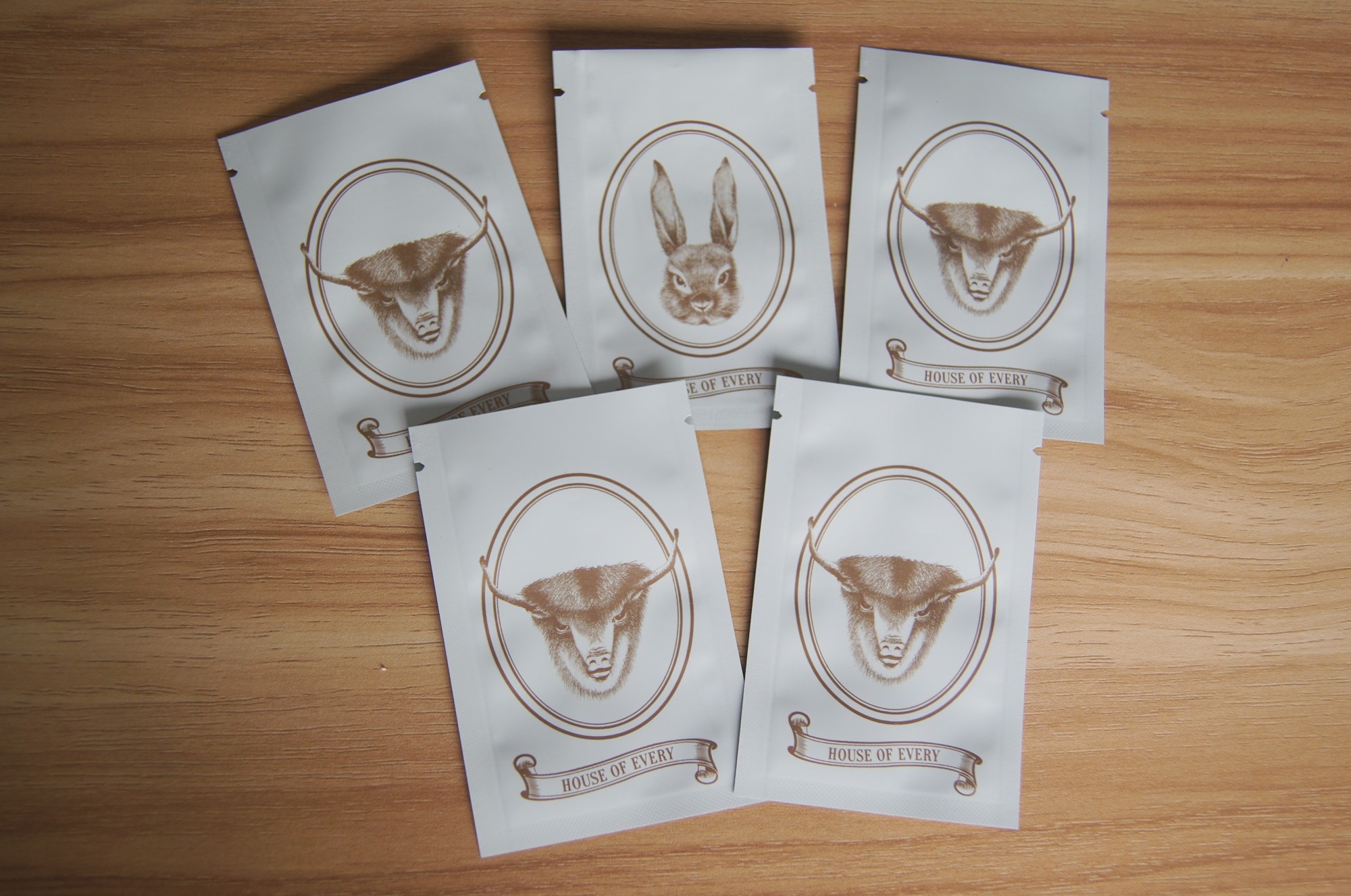 3개의 옆 물개씨 포장 주머니/광택이 없는 백색 그립 물개 향미료 화향 부대