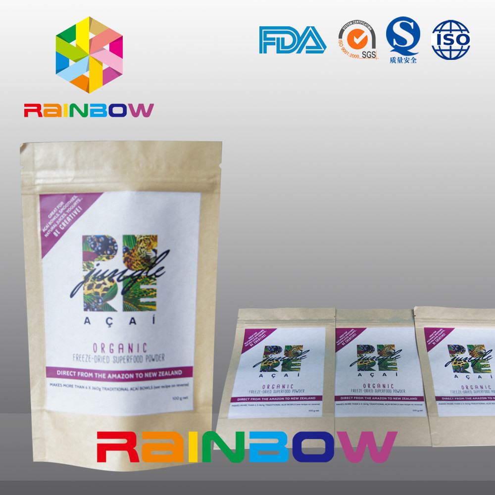 로고는 Chia씨 Krafter 종이 지플락 부대/견과 간식 포장을 인쇄했습니다