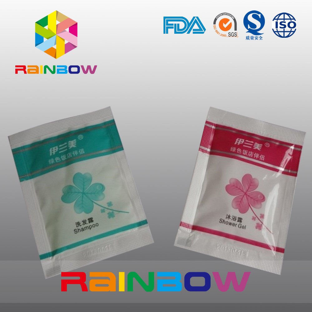 3 - 샴푸/샤워 젤 포장을 위한 측에 의하여 밀봉되는 주머니 화장용 포장 부대