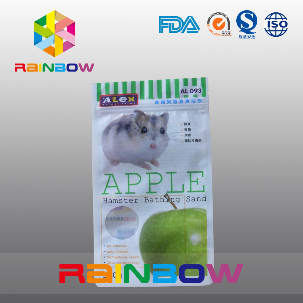 3 - 모래/애완 동물 먹이를 입욕해 포장 햄스터를 위한 둥근 창을 가진 옆 바다표범 어업 지플락 주머니