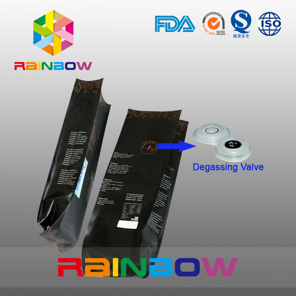 벨브를 가진 주문을 받아서 만들어진 디자인 알루미늄 호일 커피 주머니/측 삼각천 5lb 1회분의 커피 봉지