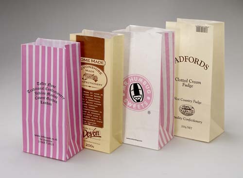 로고 Kraft 주문을 받아서 만들어진 종이 봉지는 간이 식품/빵/쇼핑 백을 나릅니다