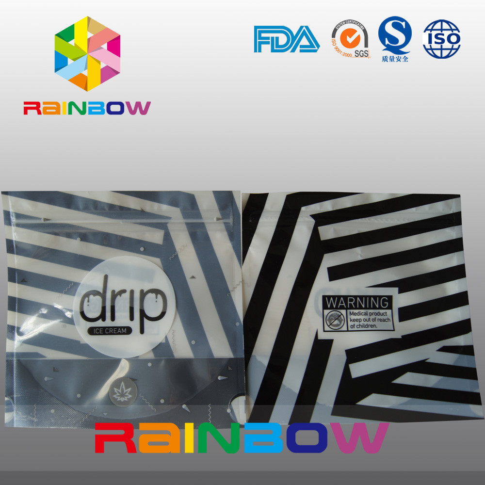 얼룩말 줄무늬는 Noni 드립 부대, Mylar 유행 합성 주머니를 위로 서 있습니다