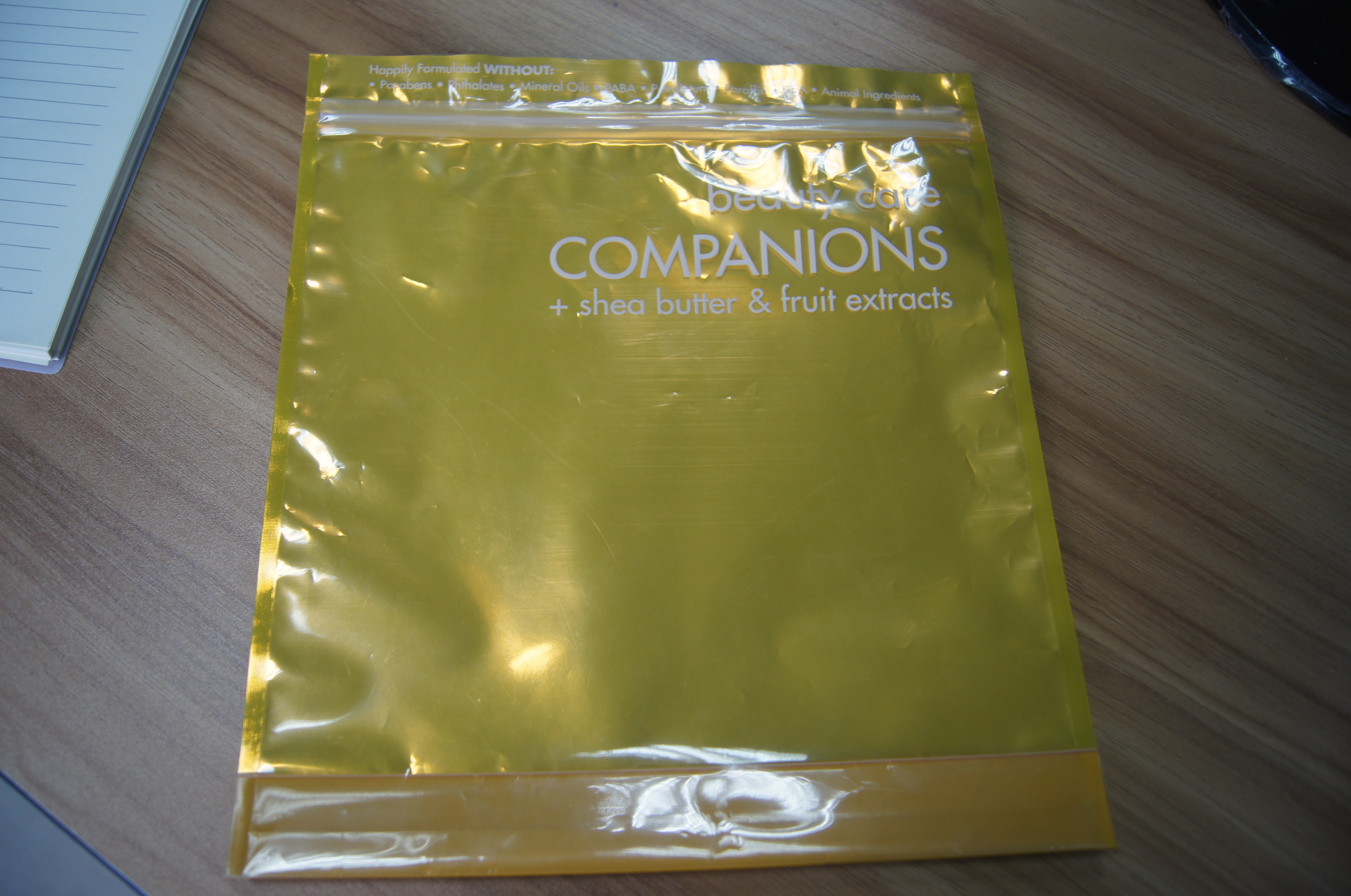 지퍼를 가진 투명한 정면 전시 플라스틱 화장용 포장 부대