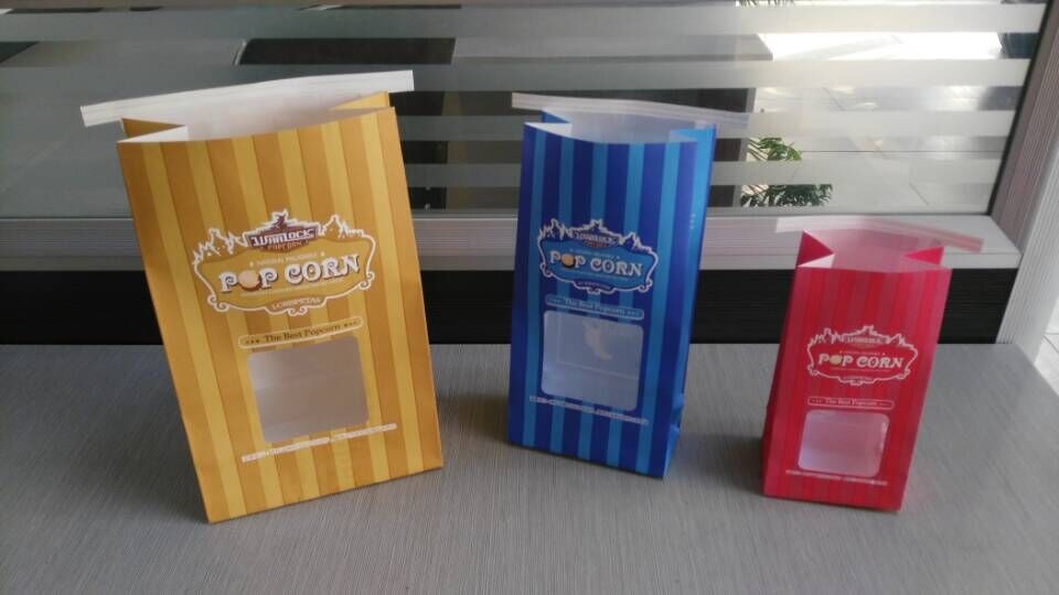 식품 포장 그리고 전시를 위한 브라운 Kraft 종이 봉지 Withtin 동점 그리고 앞 창문