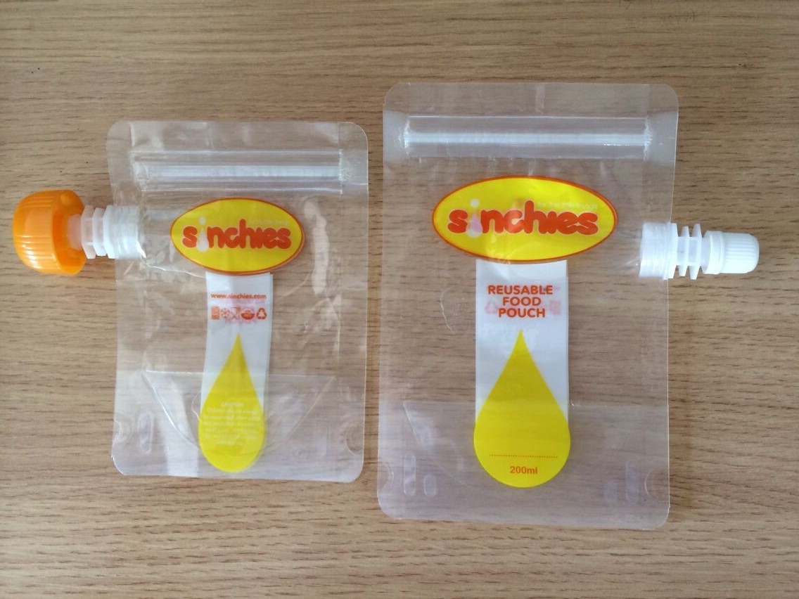 FDA 증명서 누설방지를 가진 재사용할 수 있는 액체 음식 주둥이 주머니