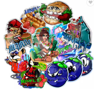 소프트 터치 식용 식품 포장 부대 3.5g 과자 특별한 모양은 Mylar 부대 커트 죽습니다