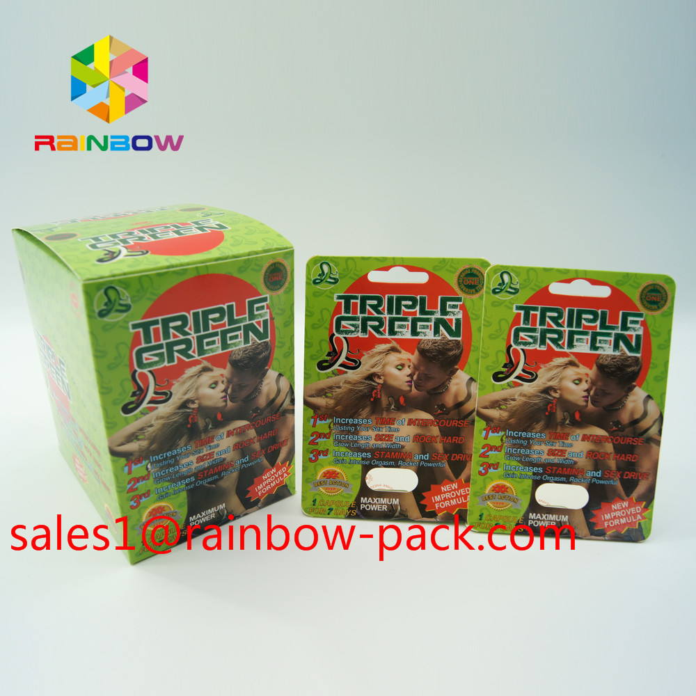 카드 3D를 포장하는 까만 Mamba 전시 상자 성 증진 알약은 성 알약을 초래합니다