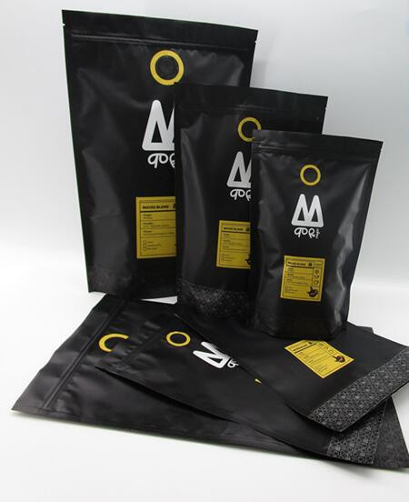 도매 친절한 싼 콩을 위한 주문 인쇄 250g/500g/1kg kraft 종이 1회분의 커피 봉지를 위로 서 있습니다