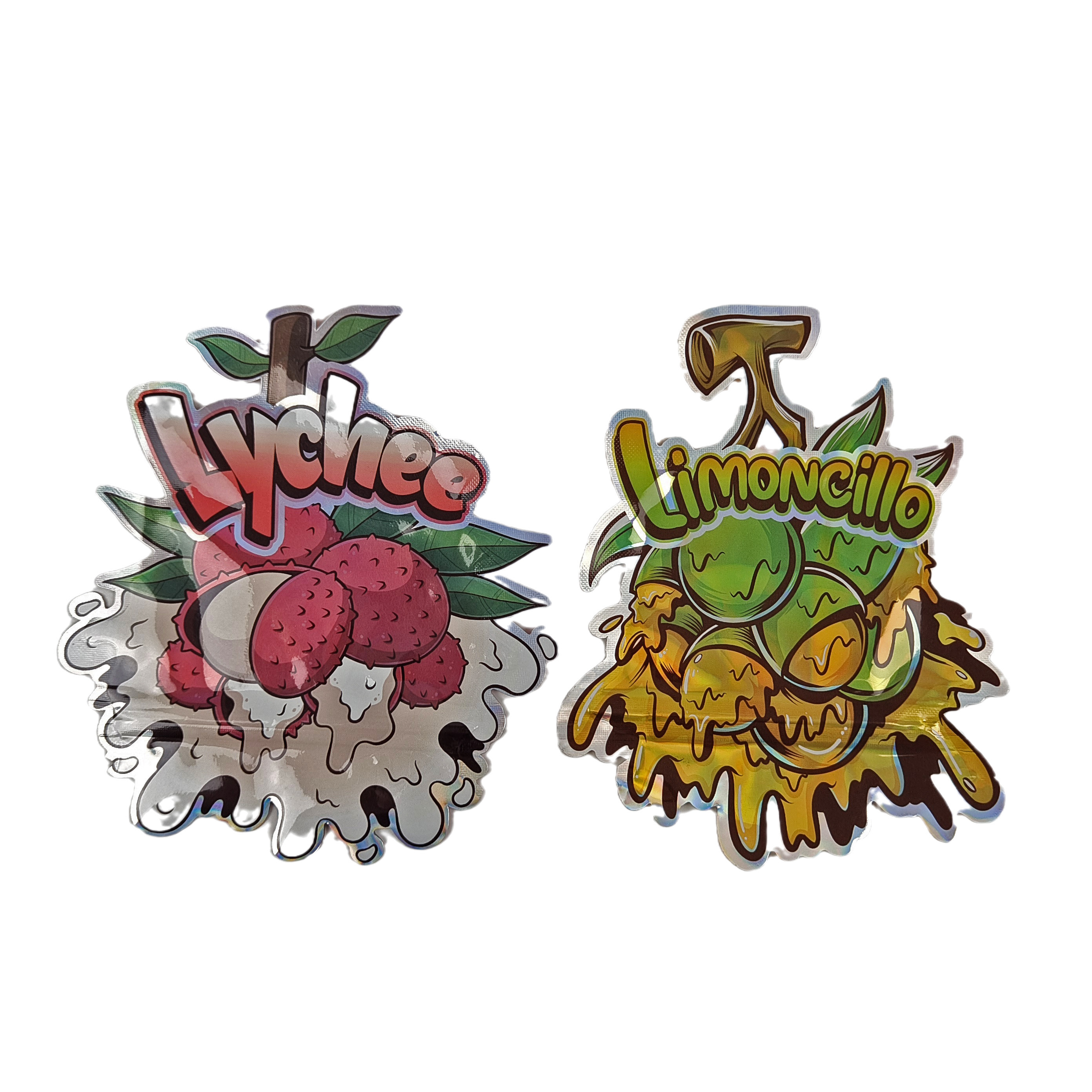 3.5g 7g 사탕 과자 불규칙한 주문 특별한 모양 포장 냄새 증거 Mylar는 부대 커트 죽습니다