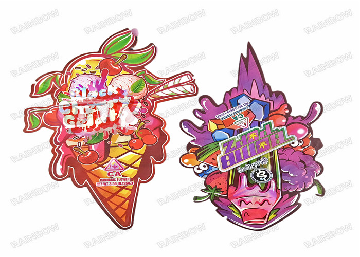 3.5g 식품 등급 맞춘 마일라는 지퍼와 불규칙한 모양 어린이에게 안전한 마일라 패키징을 다이 컷합니다