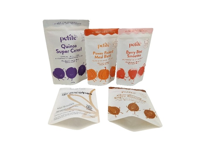 미생물에 의해 분해된 크라프트 지는 백 식품 패키징 작은 주머니를 견딥니다