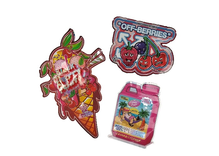 플라스틱 어린이에게 안전한 3.5g 홀로그램 마일라 지플록식 가방은 형성하여진 불규칙한 특정을 다이 컷합니다