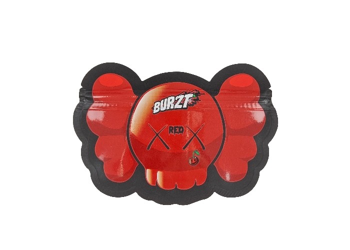 커스텀 로고 인쇄된 플라스틱 냄새 증명 팁 0.125 온스 1 온스 지플록식 식용인 마일라 봉투