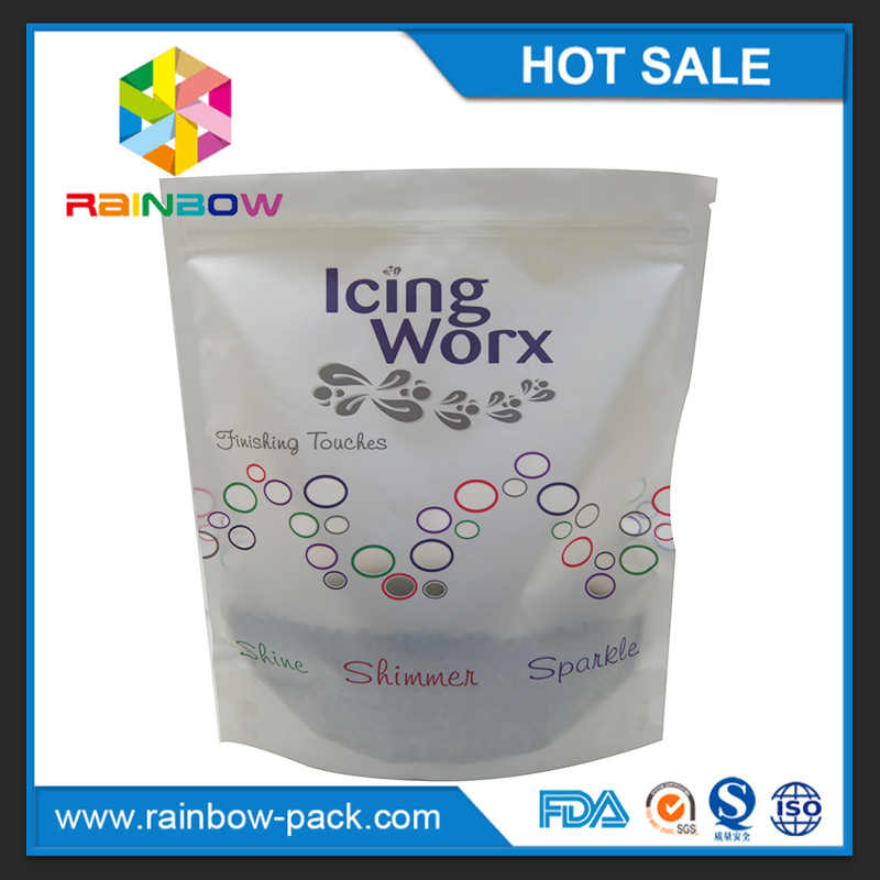 매트는 로고 인쇄를 위로 서 있습니다 밑바닥 삼각천을 가진 지플락 주머니를 주문을 받아서 만들었습니다