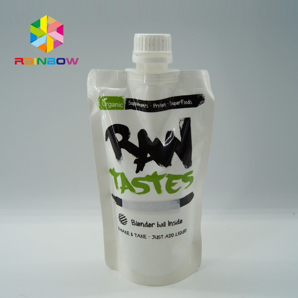 주둥이를 가진 주문을 받아서 만들어진 인쇄한 꿀 포장 부대는/꿀벌 꿀을 위한 주머니를 위로 서 있습니다