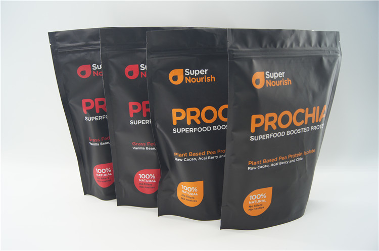 음식 급료는 동요 분말 포장을 위한 지퍼를 가진 주머니를 위로 서 있습니다