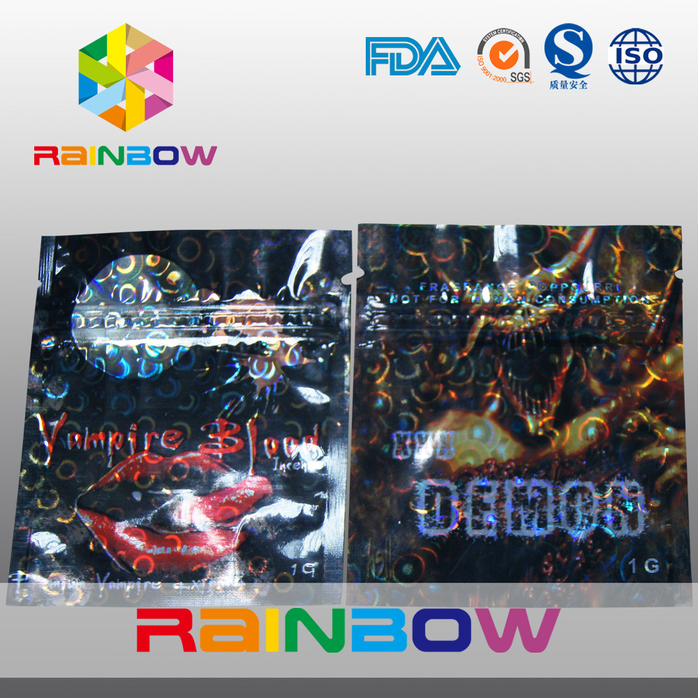 눈물 노치를 가진 박판으로 만들어진 물자 원숭이 초본 향 소형 지플락 부대