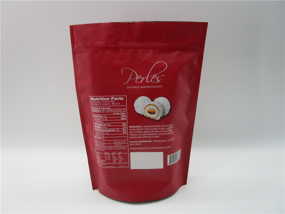 상한 포장 부대 사진 요판 인쇄 음식 급료 알루미늄 호일 주머니를 위로 서 있으십시오