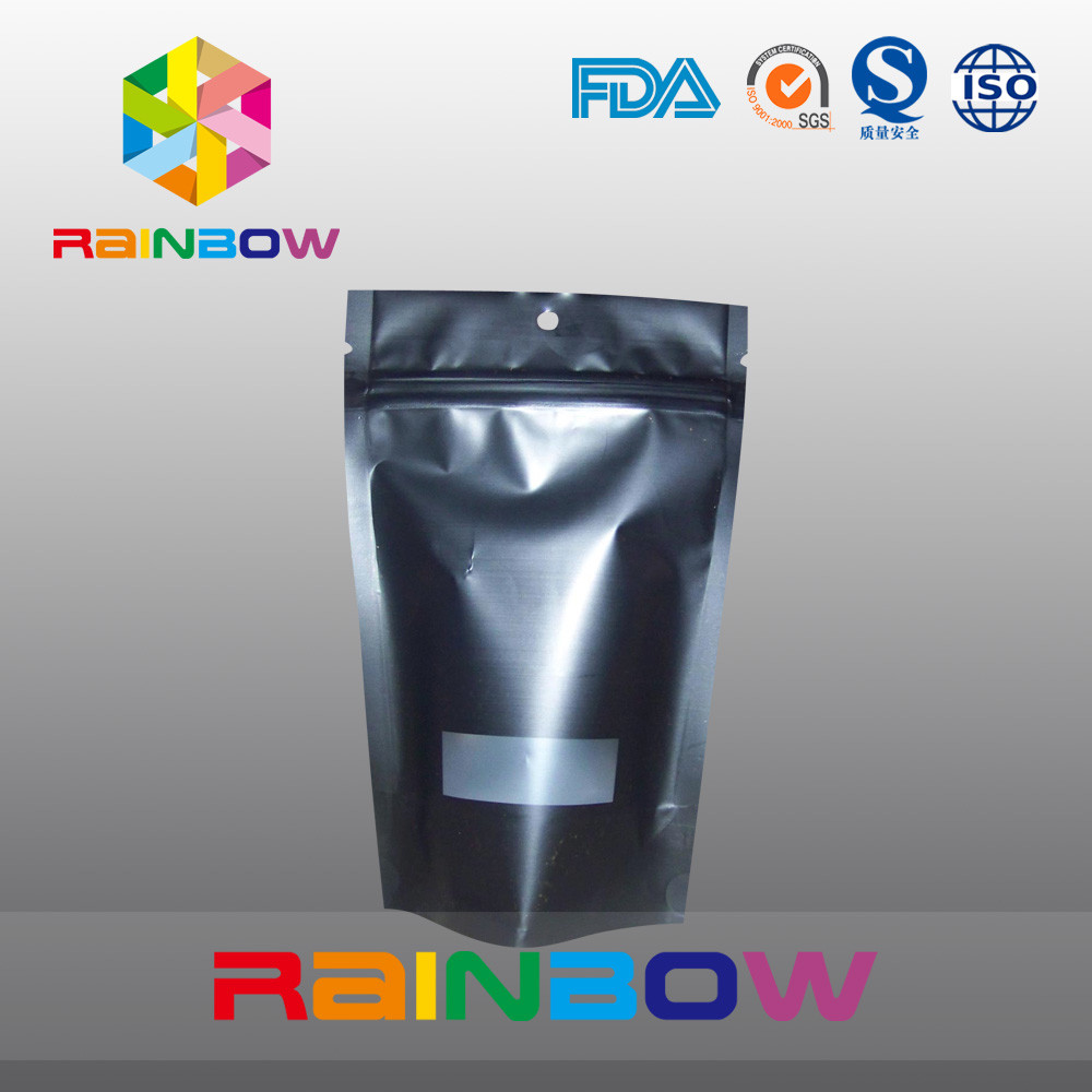 방습 재사용할 수 있는 광택이 없는 까만 Doypack 지플락 1회분의 커피 봉지 사진 요판 인쇄