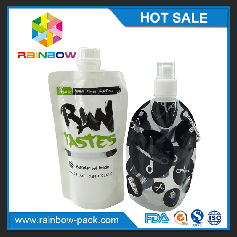 정상에 지퍼로 포장하는 재사용할 수 있는 유아식 주둥이 주머니를 위로 서 있으십시오