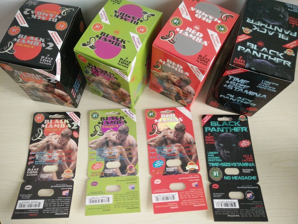 뜨거운 판매 코뿔소 3D 효력을 가진 카드와 전시 상자를 포장하는 남성 증진 알약