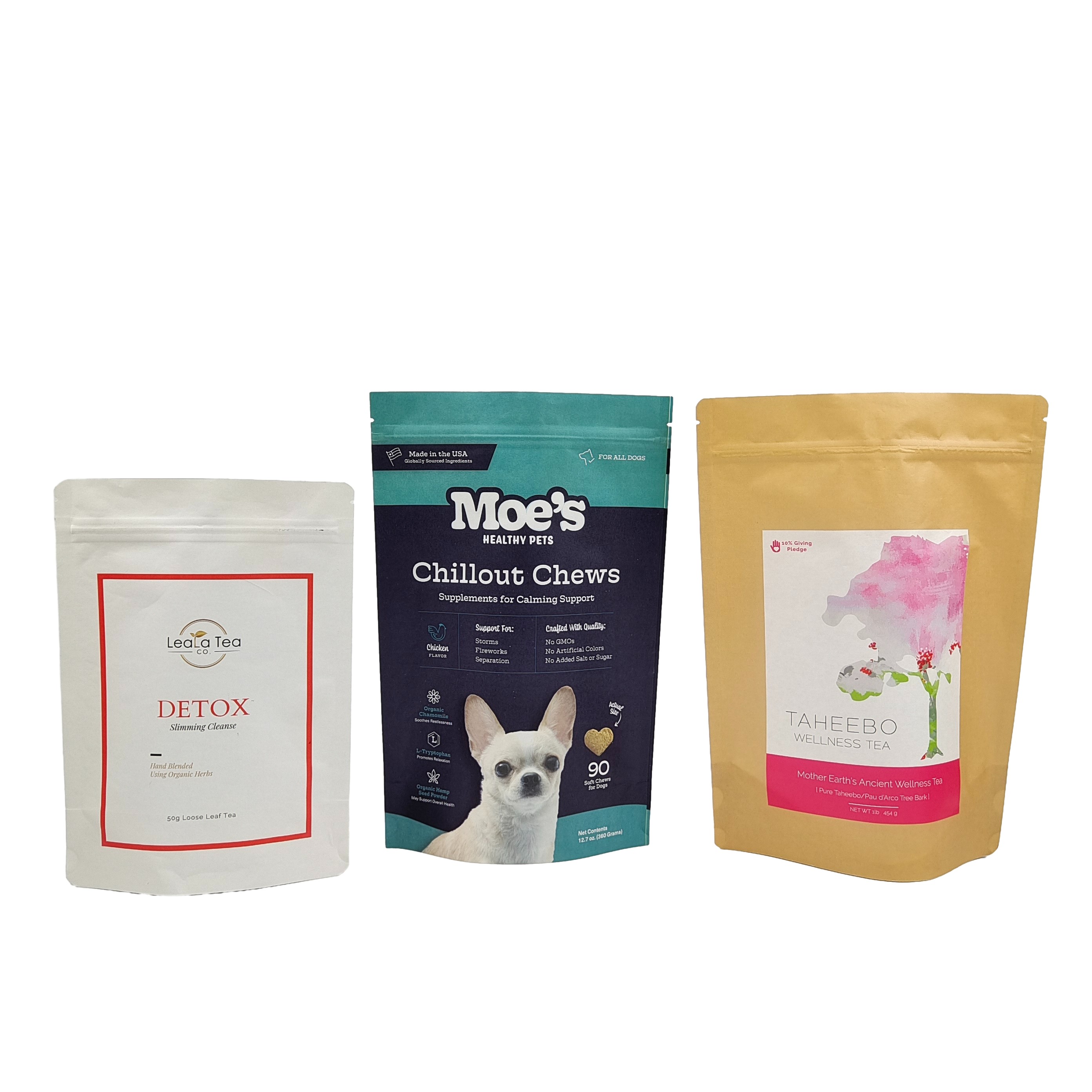 사용자 지정 Ziplock 매트 생분해 가능한 가방 알루미늄 필름 재봉식 식품 등급 커피 콩 차 견과류 간식 Doypack