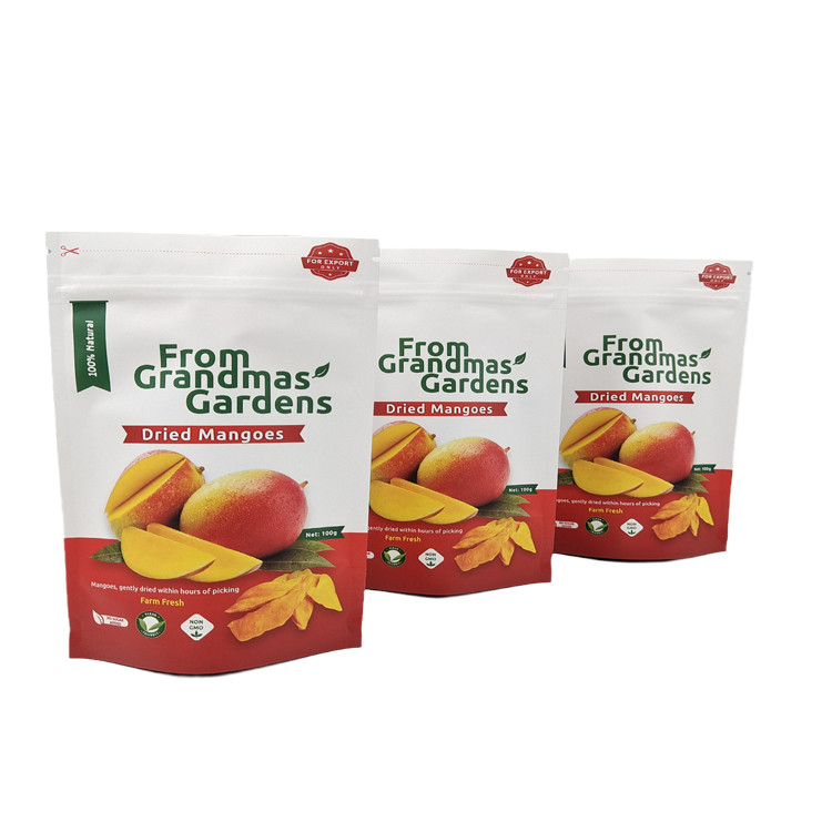 낮은 MOQ 건조 된 망고 과일을 위한 맞춤형 서드업 크래프트 종이 봉지