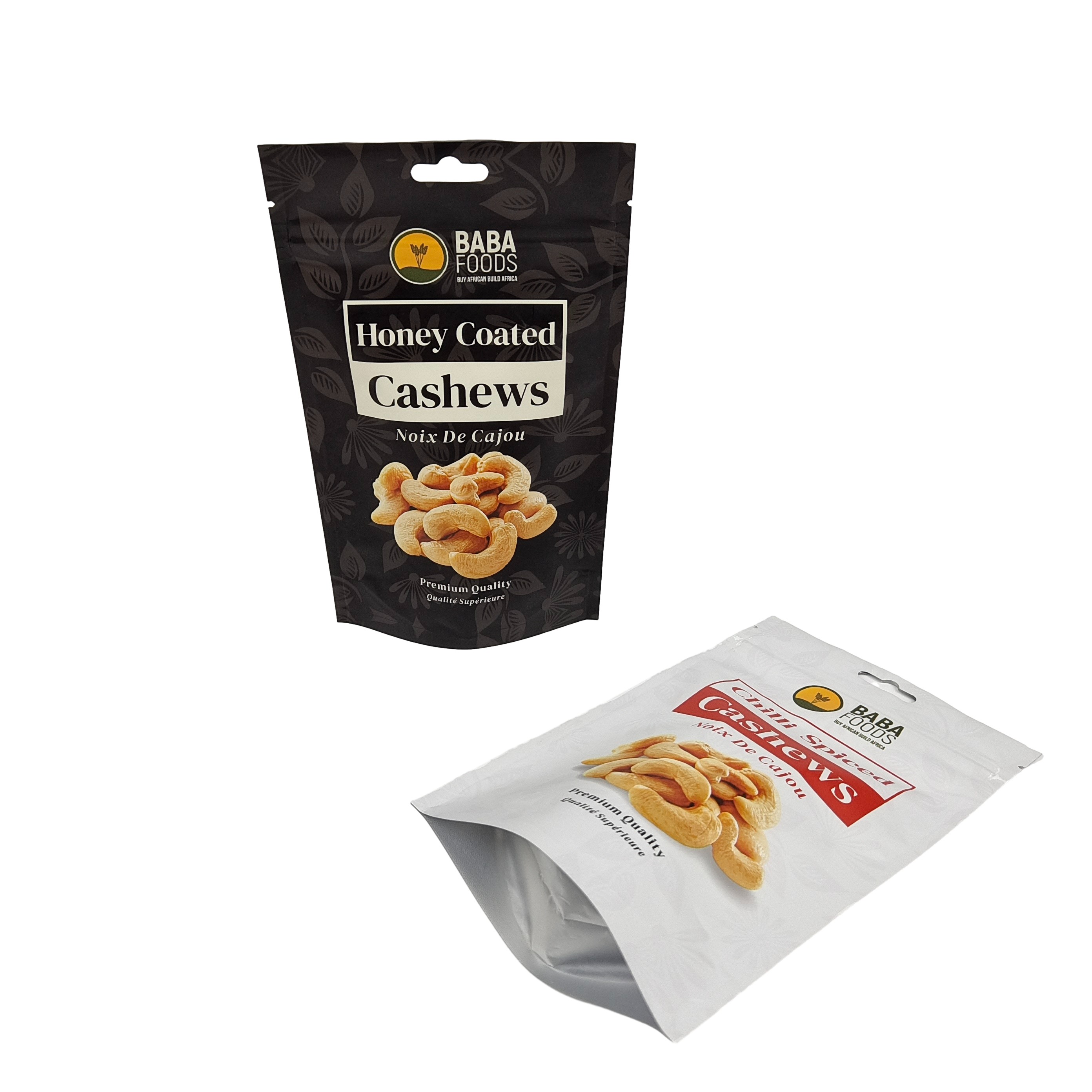 맞춤식 재 닫을 수 있는 간식 식품 포장 Zipper Bag Stand Up Cashew Nuts Packaging Zipper Bag