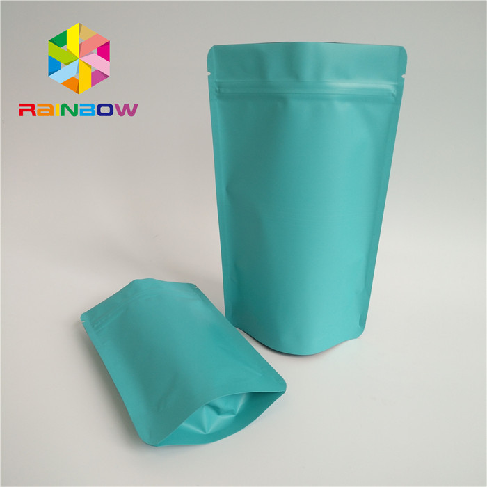 광택이 없는 지상 각자 서 있는 Ziplock를 포장하는 자연적인 녹색 티백