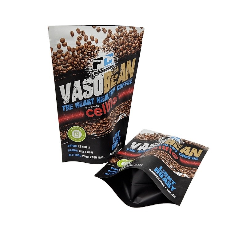 맞춤형 인쇄 작은 MOQ 서있는 커피 샘플 패키지 냄새 방지 엽록물 패키지