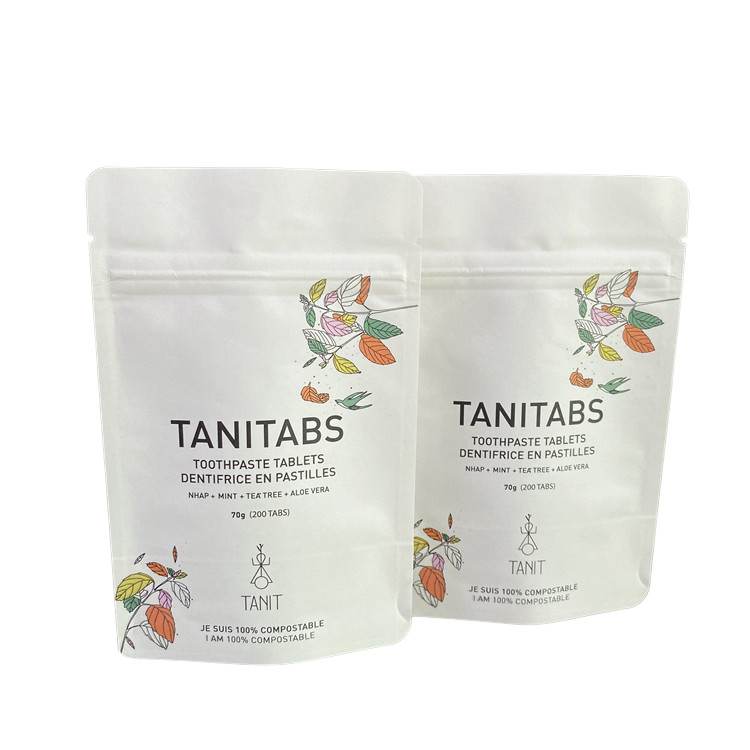 맞춤형 방수 생분해 Pla Kraft 종이 Ziplock 가방 지퍼 가방 서지 포스