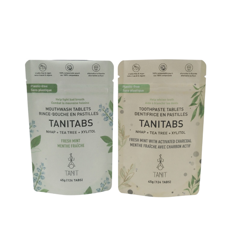 식품 포장용 가방 생물분해성 서식용 플라스틱 지퍼 알루미늄 필름 포장 사용자 지정 매트 가방 생물분해성