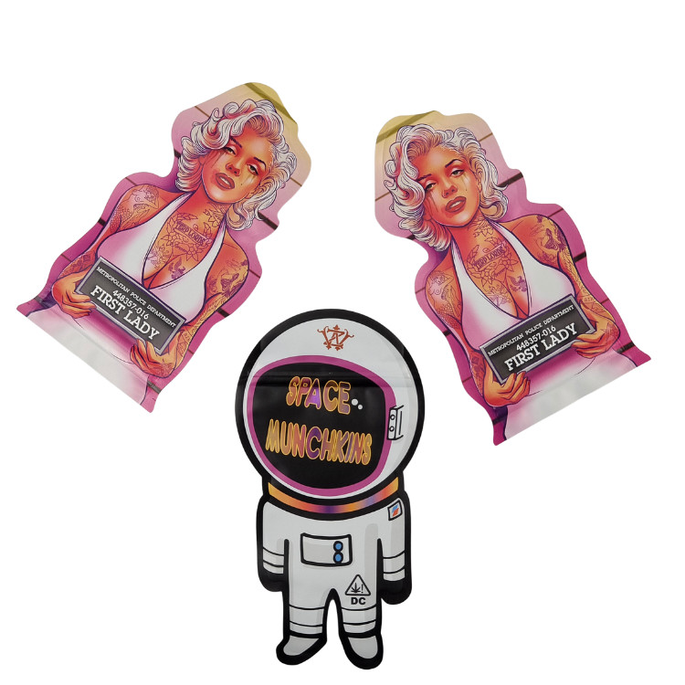 주문형 인쇄형 미니 마이러 가방 1g 3.5g 7g 14g 28g 곰팡이 어린이 저항성 냄새 방지 부드러운 촉촉 Cali 패키지 마이러 가방