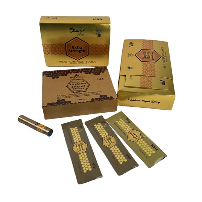 맞춤 금 인쇄 비탈 비프 꿀 포장 포켓 꽃 HMF 왕립 꿀 비프 그를 위해 비탈 비프 꿀 포장