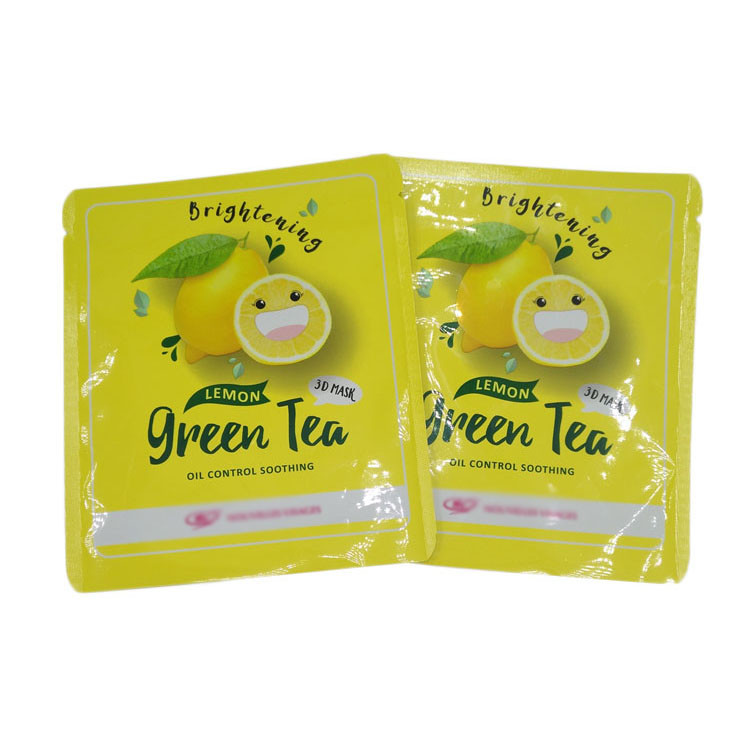 열 밀봉 소 크기 세 면 밀봉 포스 얼굴 마스크를위한 평면 샘플 패키지