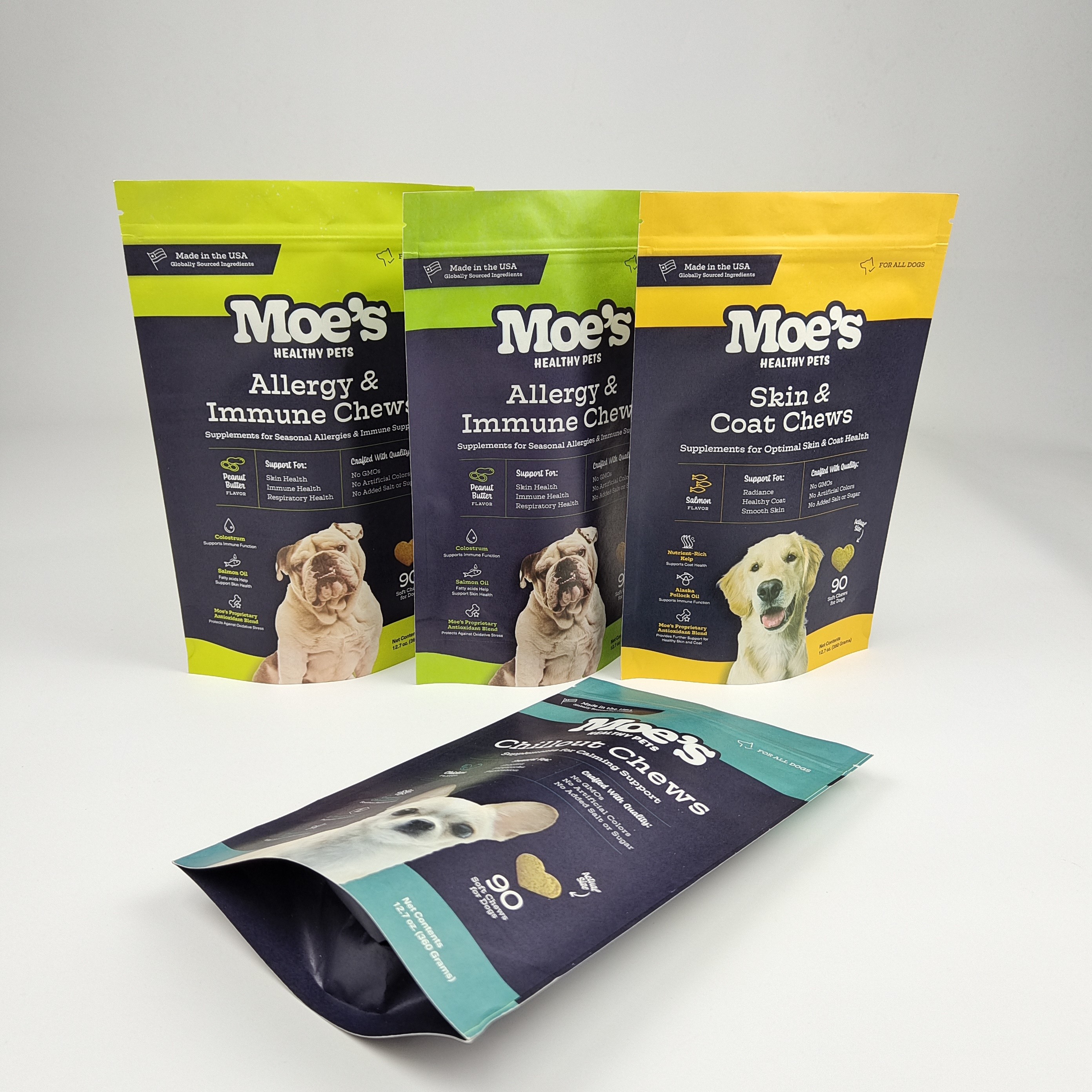 주식 견과류를 위한 백색 도이팩 크래프트 종이 봉지