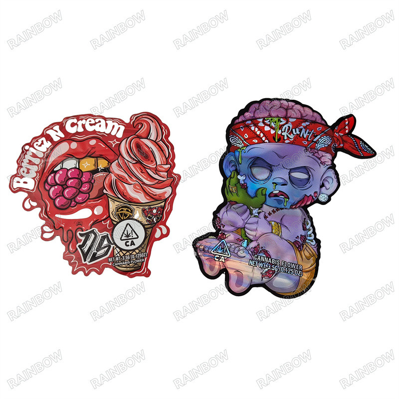 전문 서비스 및 인쇄 내구성있는 오래 지속되는 디지털 인쇄 된 다이 커트 봉지