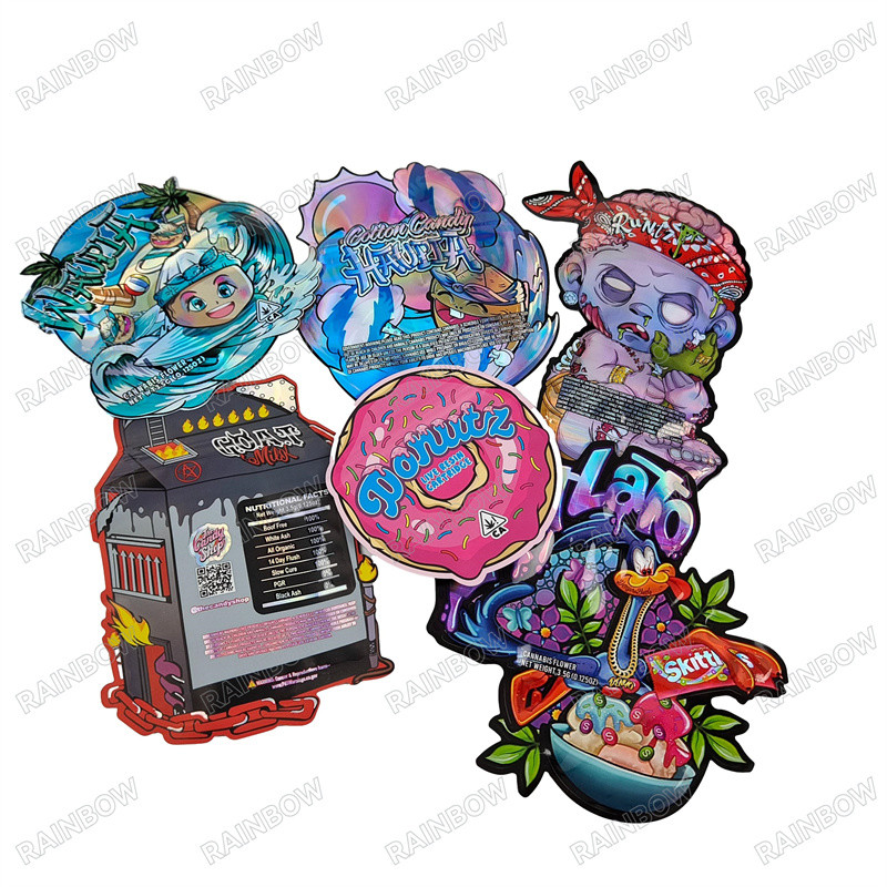 인쇄 디자인을위한 어린이 보호 지퍼와 오래 지속되는 내구성을 가진 맞춤형 다이 커트 가방