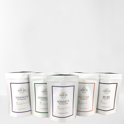 마른 차 봉지 포장용 맞춤형 로고로 다시 닫을 수 있는 서드 서드 봉지